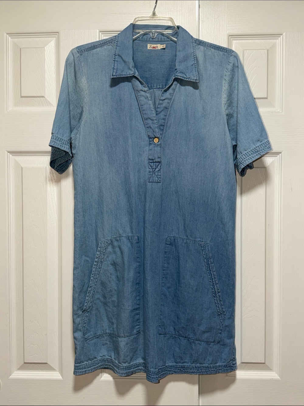 Faherty Denim Popover Shirt Dress 100% Cotton - Size Medium